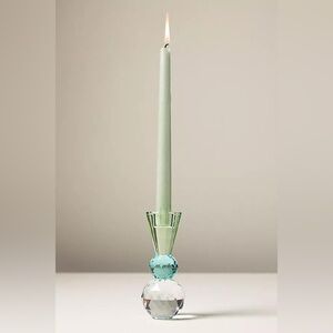 Anthropologie Cut Glass Candle Holder